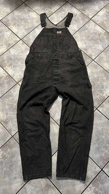 Dickies Other - Dickies Vintage Black Denim Bib Overalls